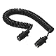 AUPROTEC Anhänger Verlängerungskabel 12V 3,5m – 7-polig – Kunststoffstecker – Spiralkabel für für LKW, PKW, NFZ, Anhänger, Trailer, Auflieger