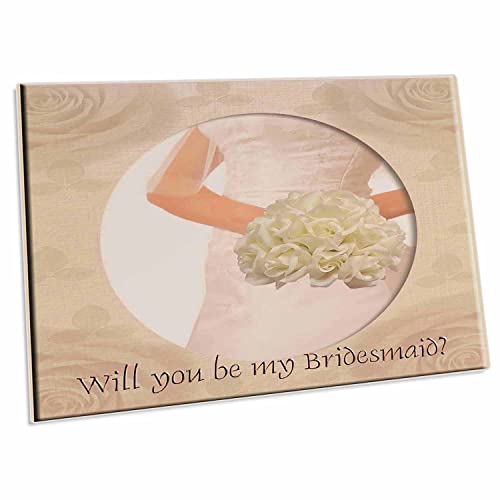 3dRose Desk Pad Bride with Bouquet Cream