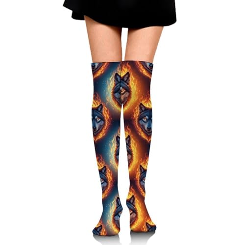 Women Girls Breathable Fast Dry Crew Dress Socks Knee High Thermal Socks