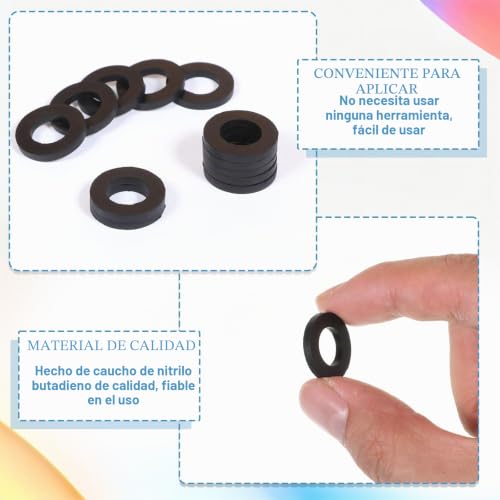 Miniatura 3 de Cobee 30 Anillos Tóricos, Arandelas De Goma Para Cabezal De Ducha, 19 Mm, Juntas Planas, Arandelas De Manguera De Ducha, Arandelas De Goma Para Cabezal De Ducha, Grifo Sanitario