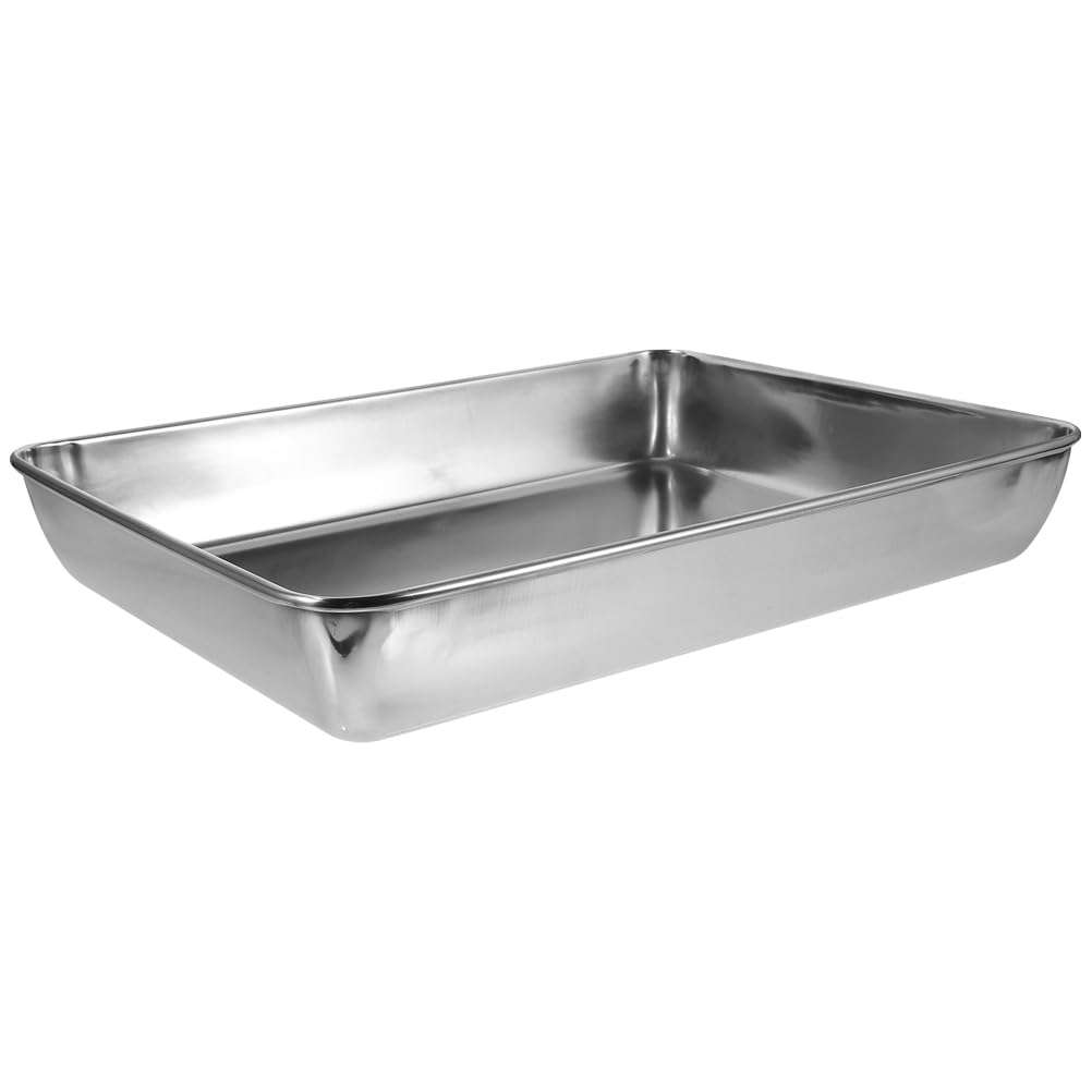 Bañera para pájaros de acero inoxidable duradero para jaula de palomas 35x30 cm