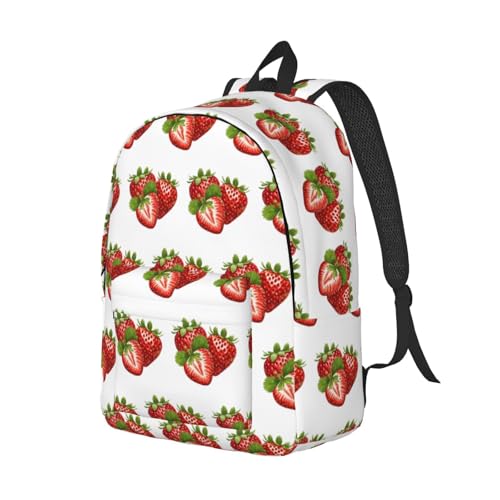 Lightweight Fresh Strawberry Print Backpack, Men'S And Women'S Fashionable Backpack, Travel Outdoor Backpack.2