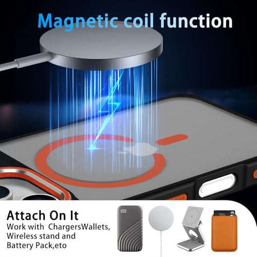 Coque antichoc iPhone 17 16 15 Pro Max compatible chargeur sans fil MagSafe