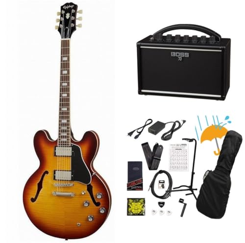 Epiphone / Inspired by Gibson ES-335 Figured Raspberry Tea Burst (RTB) �Z�~�A�R ES335 KATANA MINI �A���v�t��13�_�Z�b�g�I