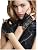 FIORETTO Womens Punk Fingerless Leather Gloves for Driving Motorcycle Unlined Half Finger Sheepskin W180416