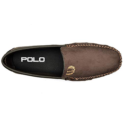 Kit Mocassim Drive Marrom + Chinelo + Carteira E Cinto Queima estoque (39)