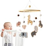 Baby Mobile for Crib - Jungle Animals Baby Mobile - Nursery Safari Mobiles for Girl or Boy | Gender Neutral Handmade Mobiles| Wild Animals Ceiling Mobile