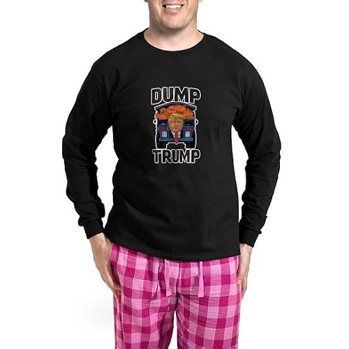 CafePress Dump Trump Men's Dark Long Sleeve Pajamas