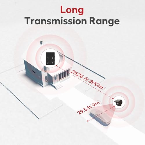 image for eMACROS Pro 4 Smart Solar Driveway Alarm (2.4G Wi-Fi Only) - App Push 