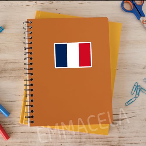 Image of (3PCS) France Flag stickers, Countries Flag Stickers - Waterproof Vinyl Decals For Laptops, Tumblers, Water Bottles, Books, Scrapbooks, Size 3 x 2 Inch