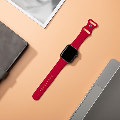 Cindgress Sport Bands Compatible with Apple Watch 42mm 44mm 45mm 46mm 41mm 38mm 40mm 49mm for Women Men, Soft Silicone Strap for iWatch Wristband Series Ultra SE 11 10 9 8 7 6 5 4 3 2 1