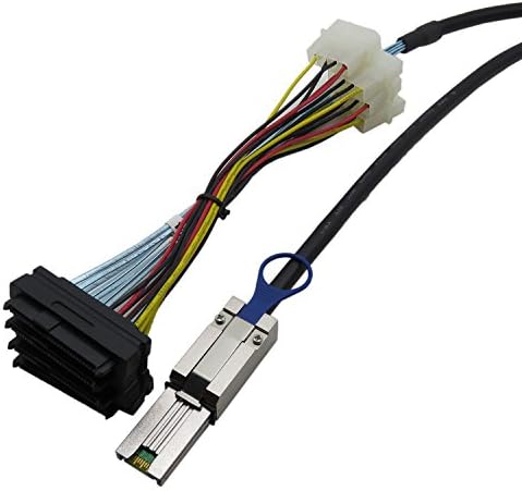 YIWENTEC Mini-SAS SFF-8088 26P to 4 X SAS SFF-8482 29 Pin with Power Cable (H0404-2M)