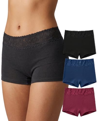 Image of NICSY Women's Panties Full Coverage Soft Touch Cotton Elastane Stretch Lace Underwear Styled Hipster with Panty for Women