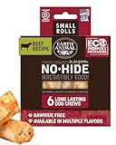Earth Animal No Hide Small Long Lasting Dog Chew Rolls, Beef - 6 Count
