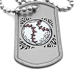 Baseball Mini Dog Tag Necklace - I Can Do All Things Through Christ