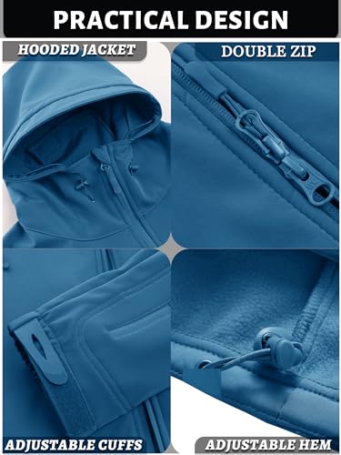 Image of TACVASEN Men's Special Ops Military Tactical Soft Shell Jacket Coat | Waterproof,windproof | Multi-pockets,adjustable hood | Ideal for rain,hiking,snow,ski