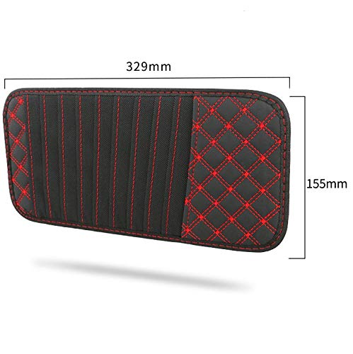 miscellaneous DVD Storage Case Car Sun Visor CD Disc Holder CD DVD Storage Pouch Bag Vehicle Organizer Auto Interior Accessories (Color : Black+Red)