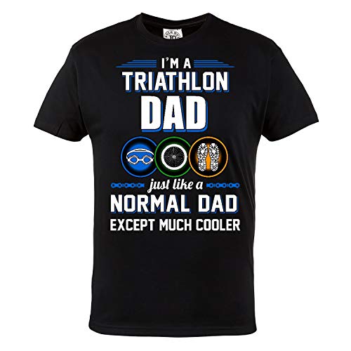 Rule Out T-Shirt para Hombre. Triathlon Dad. Nadar. Bicicleta. Correr. Iron Man. Casual Wear (Talla Medium)