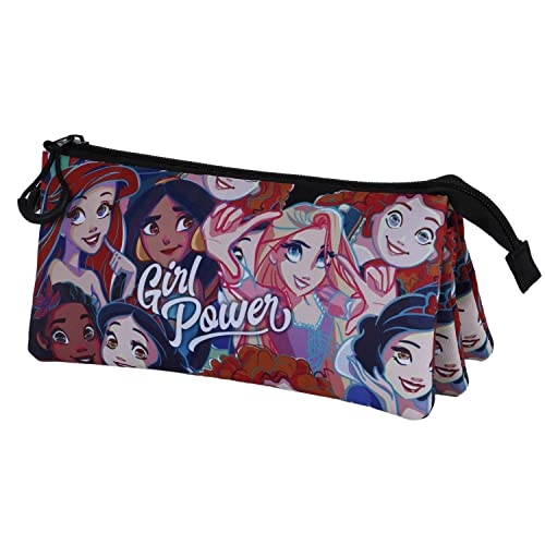 Disney Princesas Disney Girl Power-Portatodo Triple FAN 2.0, Multicolor, 23 x 11 cm