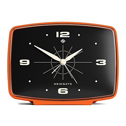 NEWGATE® Brooklyn alarm clock, Matt Orange, 10.5 x 14 x 5.5 cm