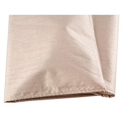 Camomile-Beige Faux Shantung Silk 180x180cm Waterproof Polyester Shower Curtain with Weighted Hem + 12 Curtain Rings