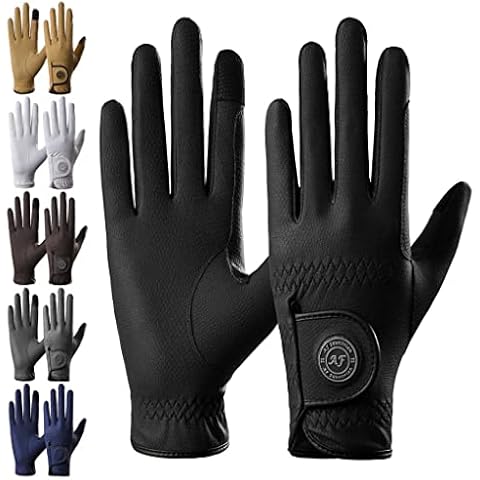 AF EQUESTRIAN Ladies Synthetic Leather Riding Gloves Cover