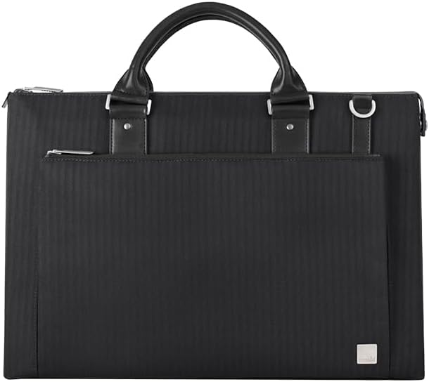 Moshi Urbana Briefcase Laptop Case, Messenger Bag with Shoulder Strap, for 13-16" Laptops, iPad, Camera, Tablets, Slate Black