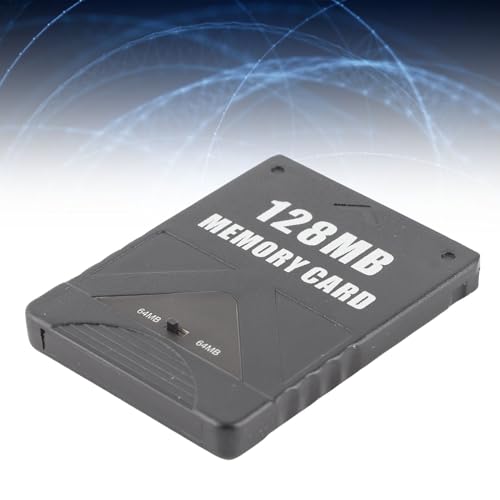Cryfokt Stabilna Karta Pamięci Konsoli do Gier 2 w 1, Duża przestrzeń do Przechowywania, Czarna Karta Pamięci Plug and Play Konsoli (128MB)