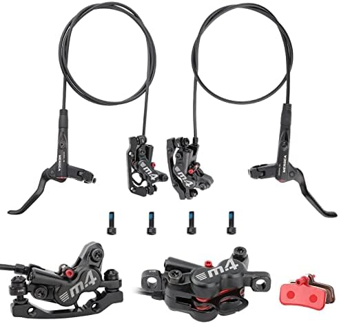 MEROCA M4 Four-Piston Oil Brake Oil Disc Road Bike Mountain Bike Hydraulic Disc Brake 1 Pair(Left Back Right Front)