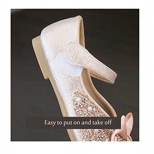 Baby Toddler Sandals Infant Girls Princess Shoes Pearl Glitter Shoes Prewalker Fashion Summer (Pink, 9.5 Little Child)3