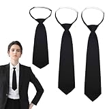 Photo Gallery bcysnr 3 cravatte nere pre-legate regolabili, 22 cm, 33 cm, lunghezza 37 cm, cravatte da donna, tinta unita, formali, per matrimoni, lauree, scuola, ragazze Photo Gallery bcysnr 3 cravatte nere pre-legate regolabili, 22 cm, 33 cm, lunghezza 37 cm, cravatte da donna, tinta unita, formali, per matrimoni, lauree, scuola, ragazze