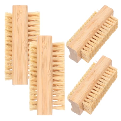 Brosse à ongles double face Alipis pour manucure et nettoyage des mains x4