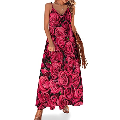 Robe longue d'été légère sans manches à col V pour un confort maximal au quotidien
