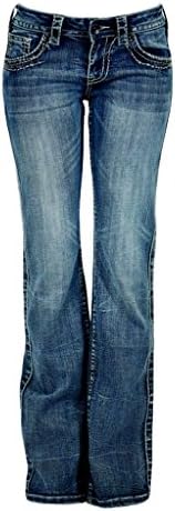 Cowgirl Tuff Women's Timeless Barbed Wire Bootcut Jeans - Jtimel