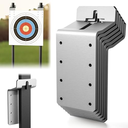 best birdhouse mounting hardware that will surprise you 7 T Post Bracket,T Post Target Hanger, Heavy Duty T Post Mounting Bracket & Plate for Wood Fence,Sign Mount Bracket, T Post Hanger for Sign,Birdhouse,Trail Camera,Mailbox Mounting Bracket-6PCS