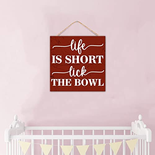 Panneau positif en bois Life Is Short pour un intérieur chaleureux