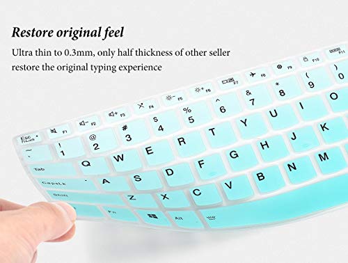 Keyboard Cover Skin For Lenovo Flex 5 14 2-In-1 Laptop/Yoga 9I 7I 5I,Lenove Idepad S540 14 Inch/Lenovo Ideapad 5 14"/Ideapad Slim 7 14, Keyboard Skin Protector For Lenovo Flex 5 14"-Gradual Mint #TOP3