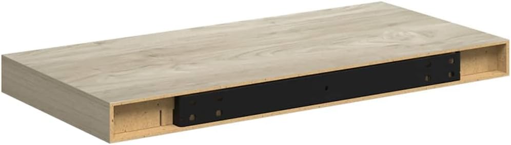 Oak Honeycomb Floating Wall Shelf, 19.7x9.1x1.5 Inch MDF Wood, Modern Room Decor for Living Room, Bedroom, Bathroom