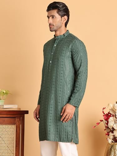 Image of Jompers Embroidered Straight Kurtas for Men