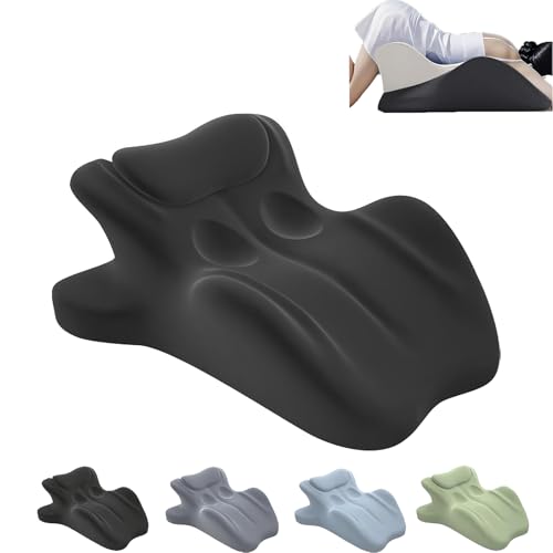 Chiro Monk Memory Foam Couples Pillow - Intimacy Butt Pillow Cushion for Lumbar Support, 27° Lift Waterproof Posture Support Pillow Modern Style for Home Bedroom (Black)