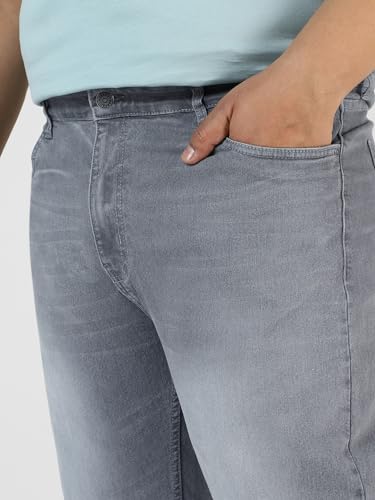 Image of Urbano Plus Men Mid Rise Regular Fit Washed Jeans Stretchable