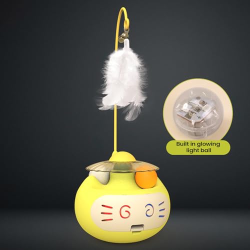 Balle interactive chat plume jouet puzzle stimulant stress interieur