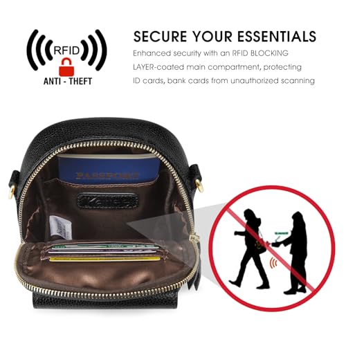 Kattee Small Leather Purses for Women, Crossbody Cell Phone Bags Shoulder Handbags with Card Slots, RFID Blocking4