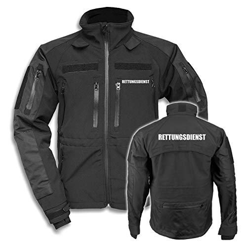 Copytec Tactical Softshell Jacke Rettungsdienst Bereitschaft Medic Mediziner #27830, Größe:XL, Farbe:Schwarz