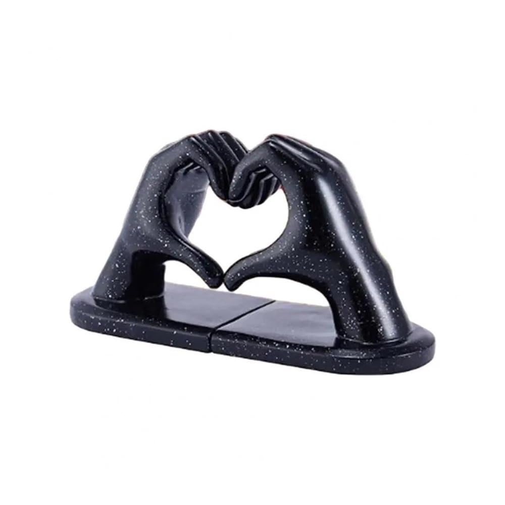 Book Organizer Bookends for Shelves Book Ends Sculpture Aesthetic Decor for Bedroom Living Room Bookshelf Accessories(Black)