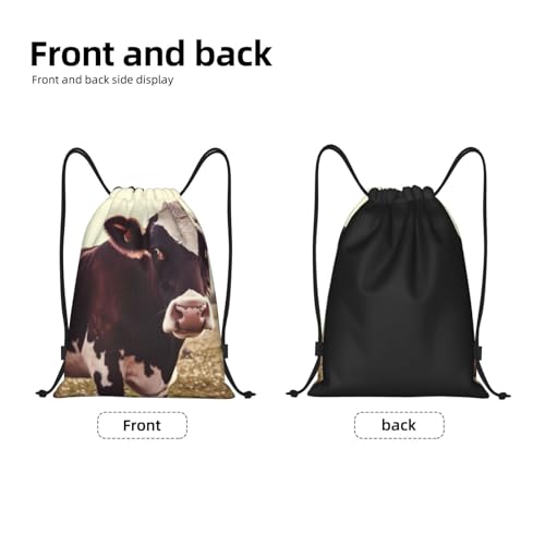 animal cow Drawstring Backpack Water Resistant String Bag Sports Sackpack Gym Sack Beach Swim Travel Daypack3