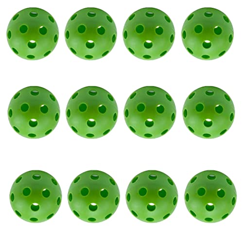 Rimsports Baseball Practice Balls, Limited Flight Hollow Plastic Practice Baseballs For Hitting Plastic Baseball Balls For Indoor And Outdoor Use, Plastic Softballs For Baseball (12 Pack) #TOP20