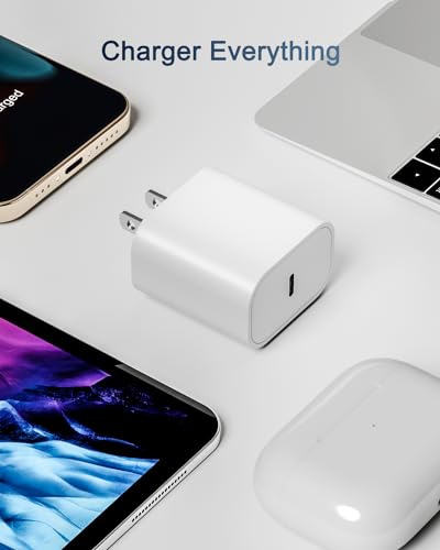 Image of Multi Charger 2 in 1 for iPhone 14 and 15, (USB C & Lightning) to USB C Fast Charging Cord with 20W PD Type C Fast Charging Block for iPhone 15 /14 /13 /12 Pro Max /11 /Xs Max /X,iPad Pro