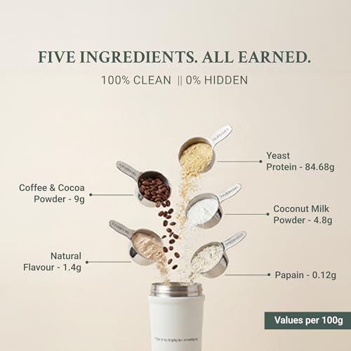 Image of TrueBasics Clean Yeast Protein Powder, Coffee, 1kg | 25g Protein Per Scoop | Fermentation-Derived Complete Protein