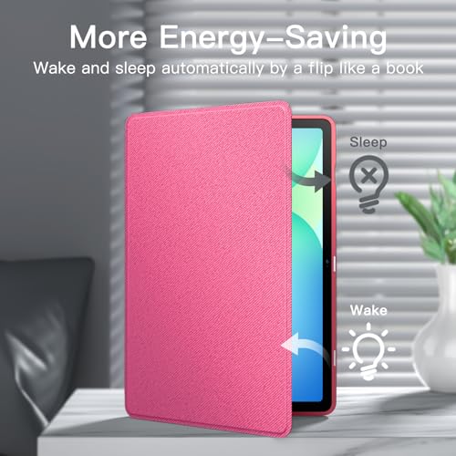 Image of JETech Cover Case for Samsung Galaxy Tab S10 Lite / S10 FE / S9 FE 10.9-Inch with S Pen Holder, Slim Folio Stand Protective Tablet Cover, Multi-Angle Viewing (Pink)